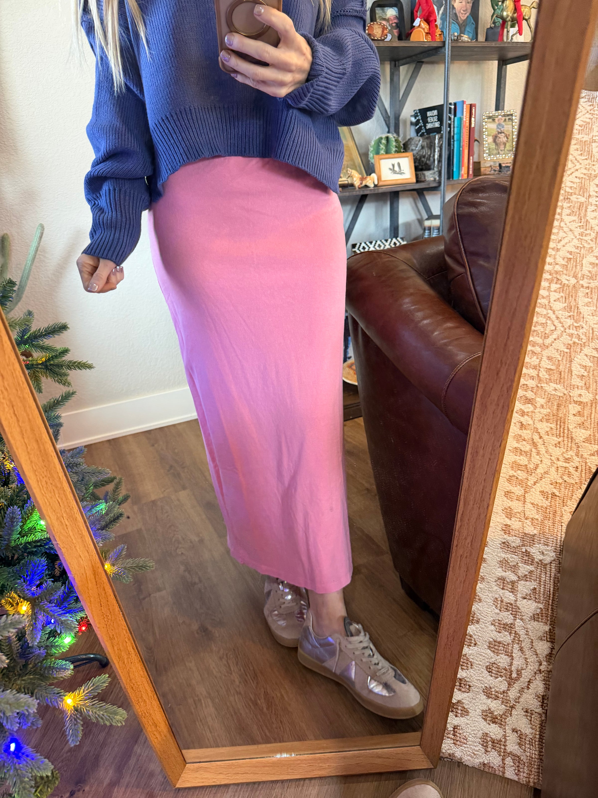 Bubble Blush Maxi Skirt