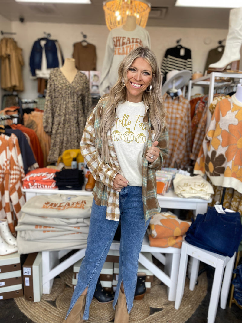 HEllo Fall Shimmer Tshirt