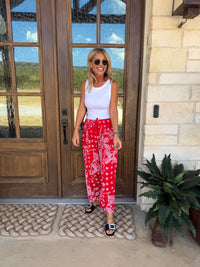 Red Bandana pants