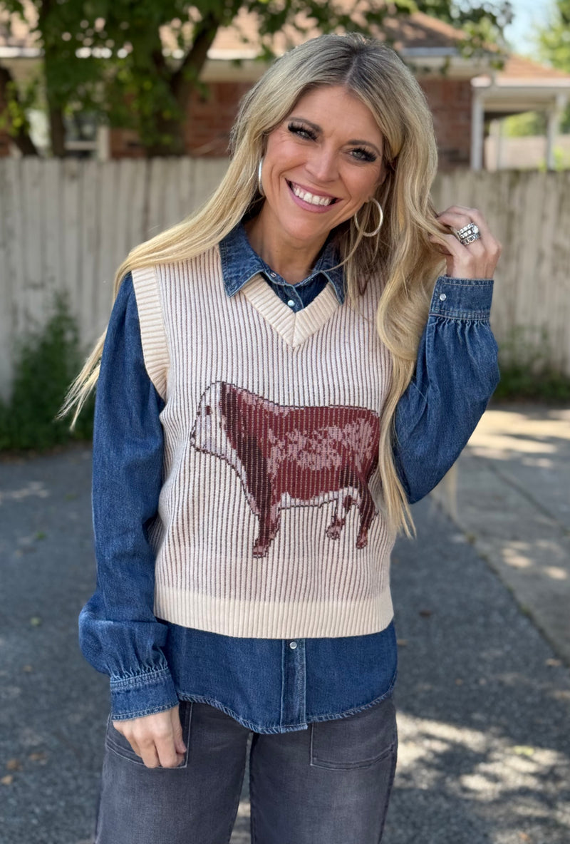 Bull Sweater Vest