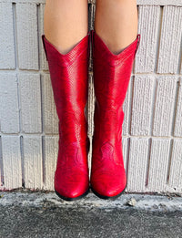 Red Snake Boots