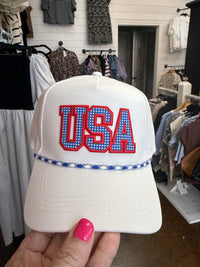 USA patch rope hat