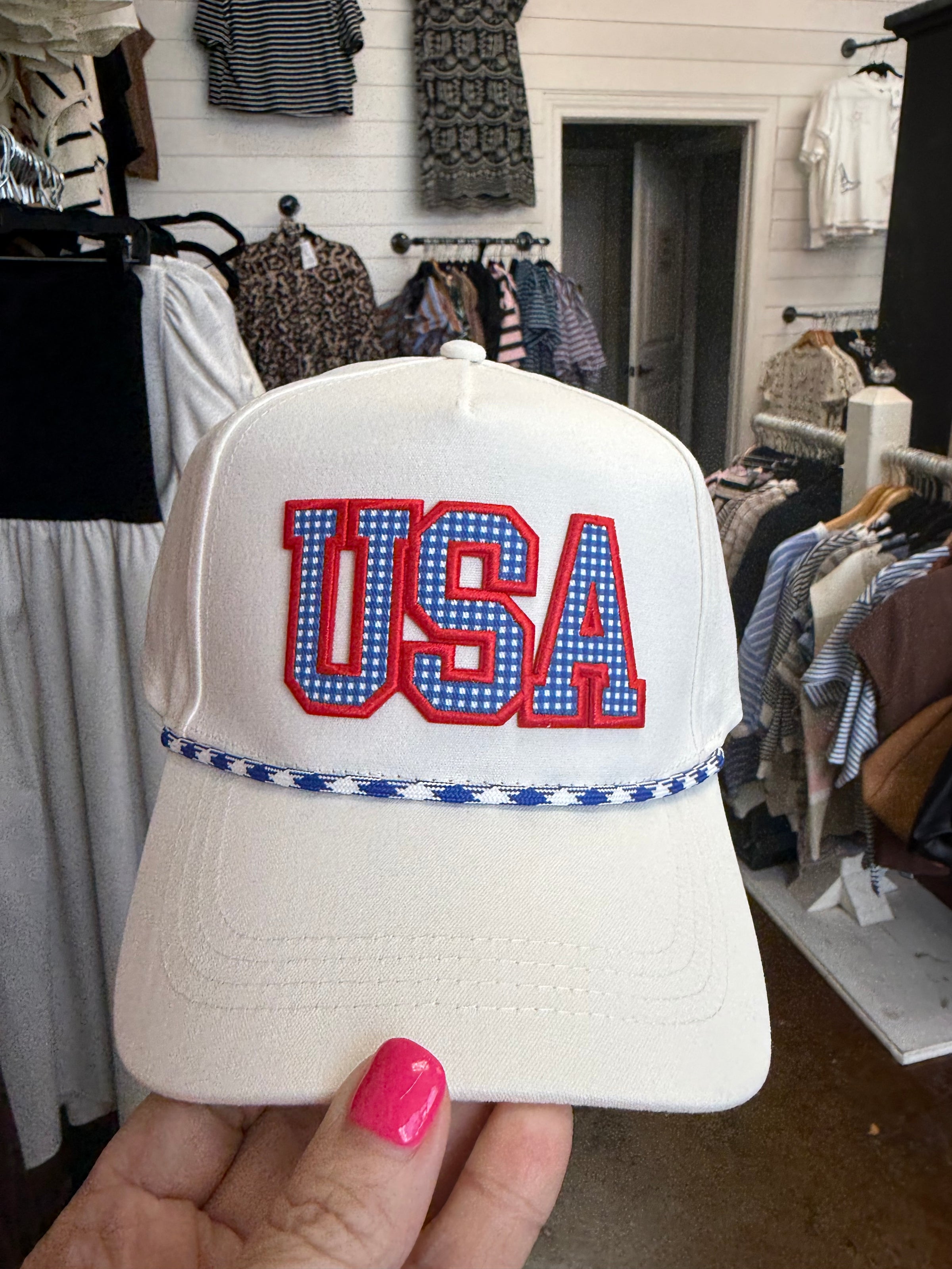 USA patch rope hat