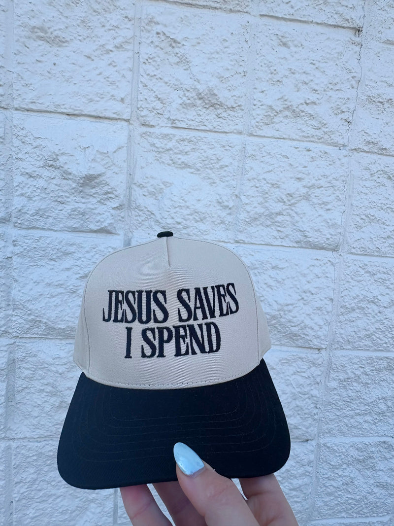 Jesus Saves Embroidered Trucker Hat