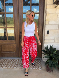 Red Bandana pants