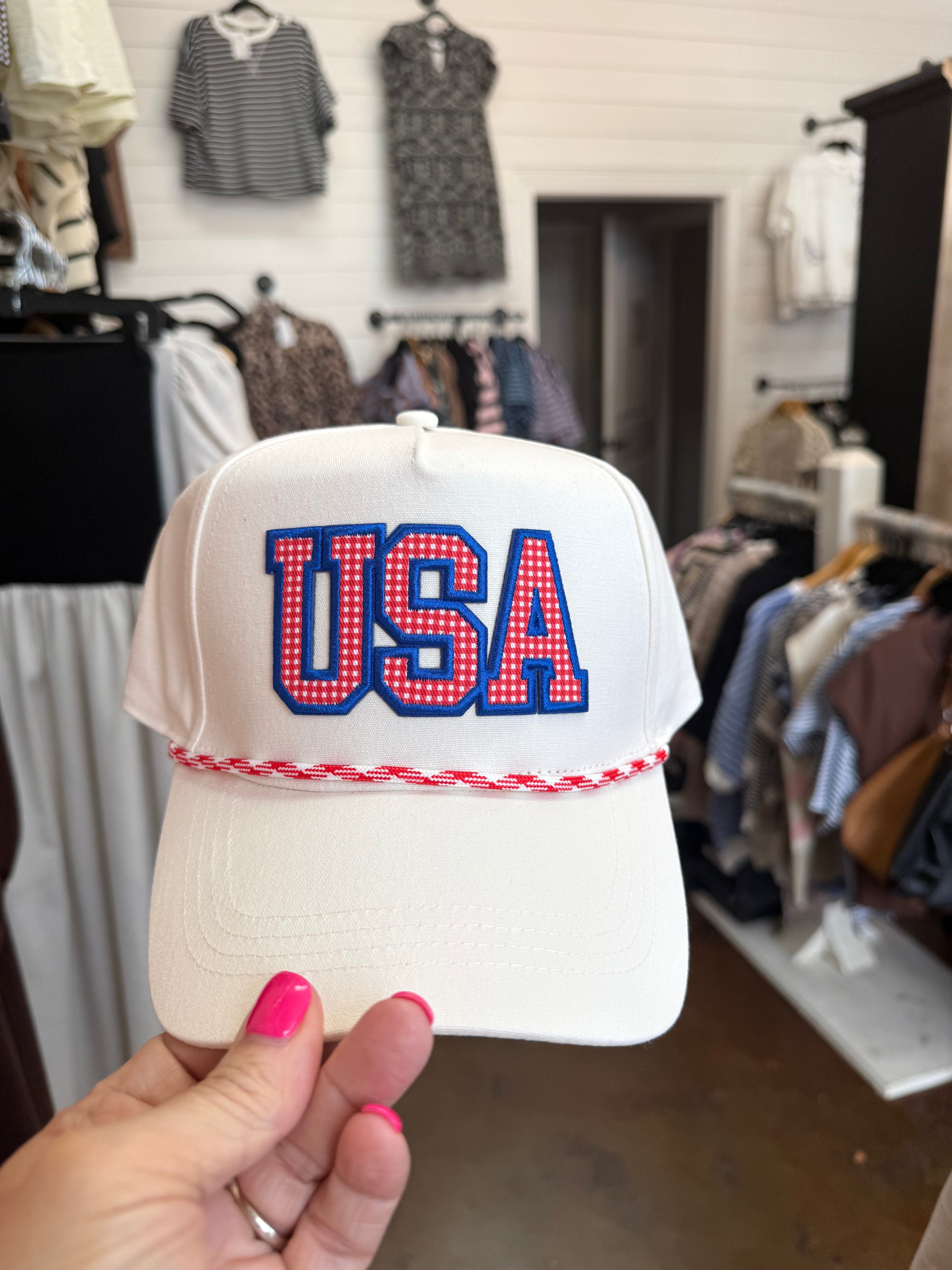 USA patch rope hat