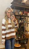 Sage striped sweater