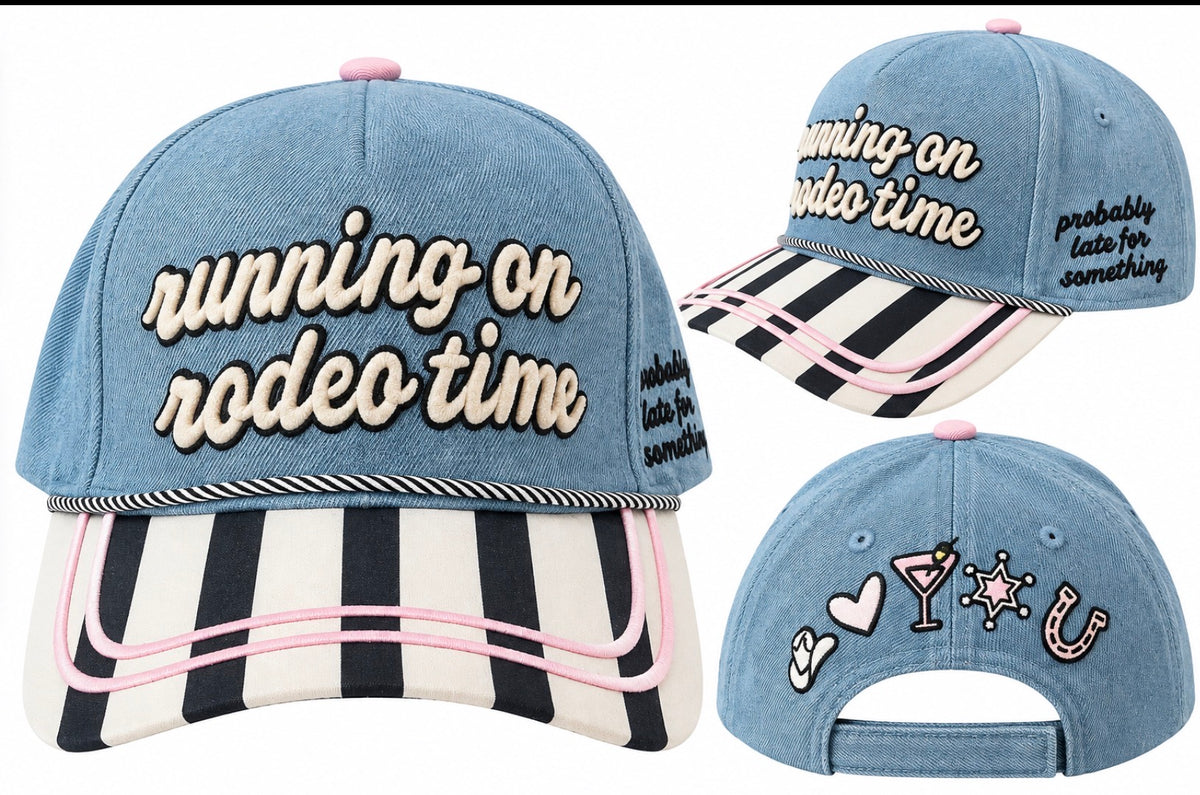 running on rodeo time hat