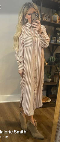 Felicia striped dress