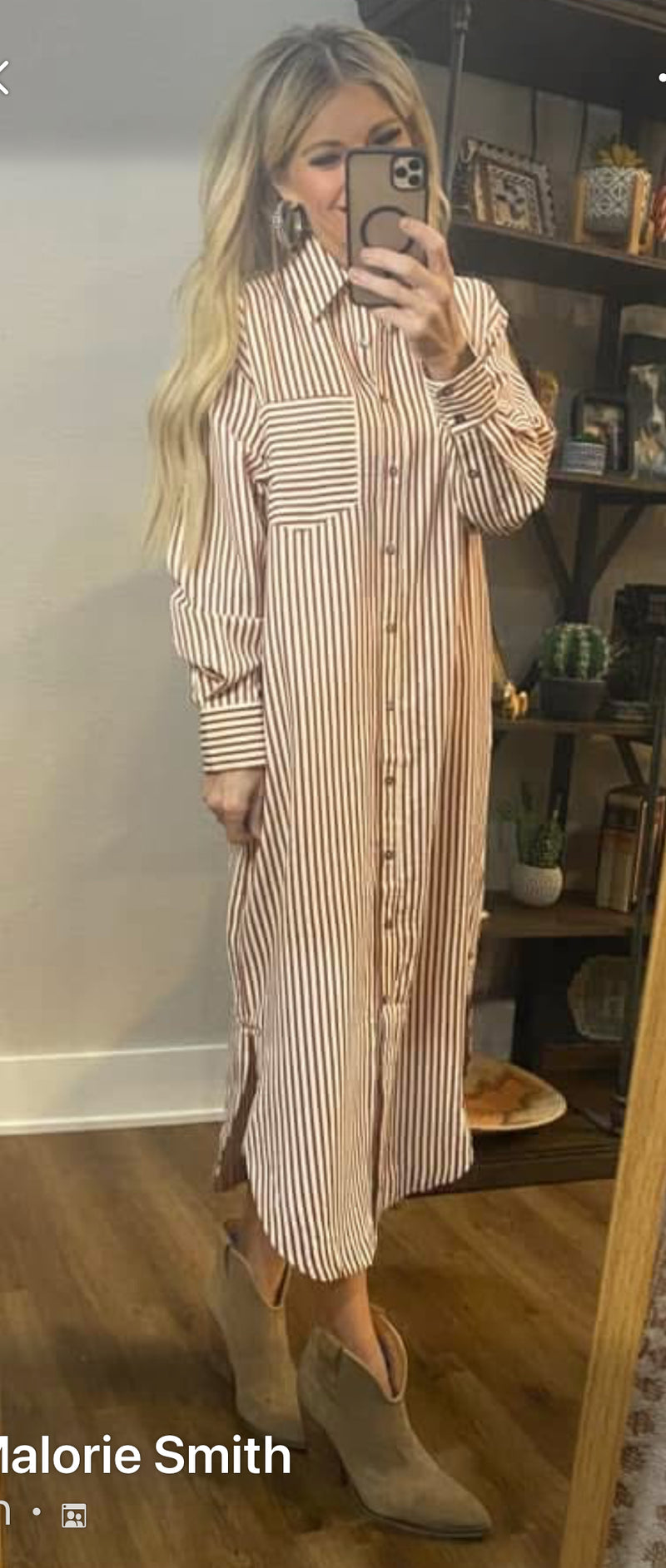 Felicia striped dress