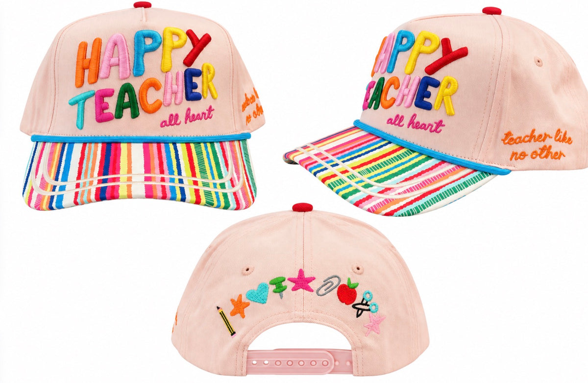 happy teacher hat
