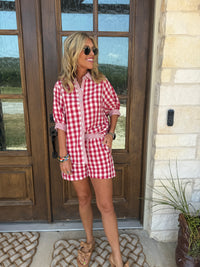 Checkey short Set