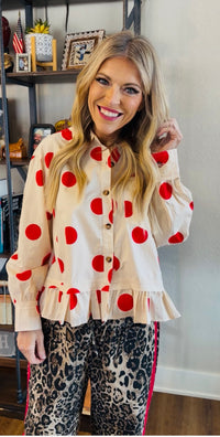 Karen polka dot top