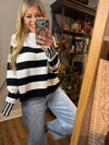 Sage striped sweater