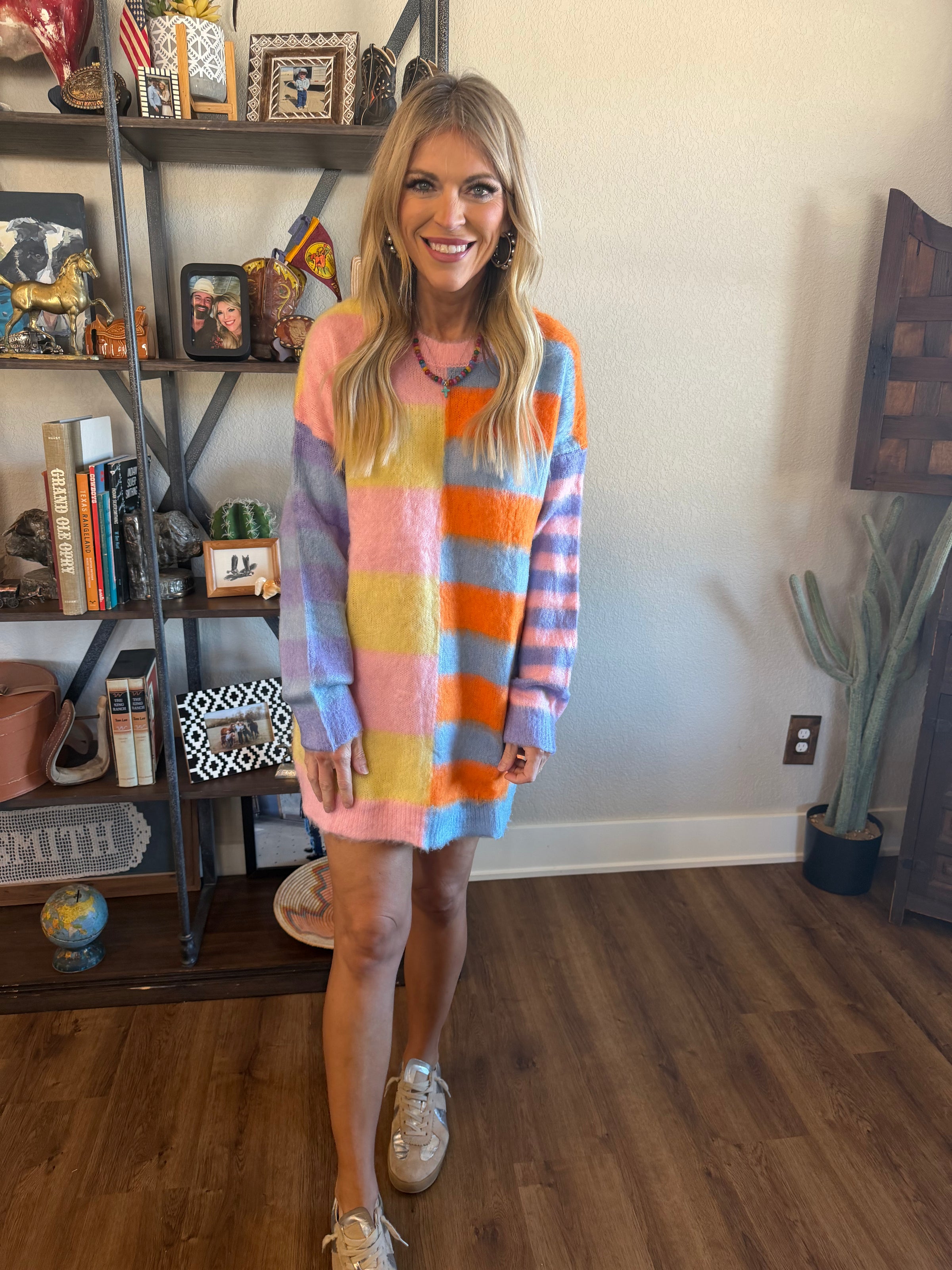 Lemon Stripe Knit dress