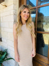 Sassy Striped Midi Dress